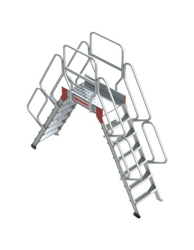 Escalera profesional tipo puente con plataforma y ruedas SP60 - FARAONE
