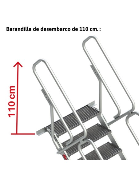 Escalera profesional fija de tramex inclinación 45º - FARAONE
