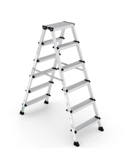 Escalera profesional OLYMPUS de tijera doble subida de 5 peldaños