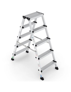 Escalera profesional OLYMPUS de tijera doble subida de 5 peldaños