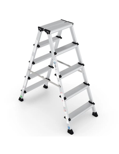 Escalera profesional OLYMPUS de tijera doble subida de 5 peldaños