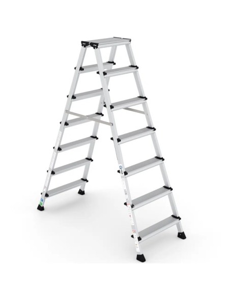 Escalera profesional OLYMPUS de tijera doble subida de 7 peldaños