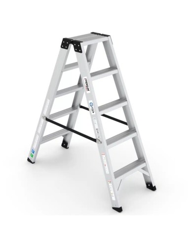 Escalera profesional OLYMPUS de tijera doble subida de 4 a 10 peldaños | PERSUM