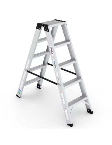 Escalera profesional OLYMPUS de tijera doble subida de 4 a 10 peldaños | PERSUM