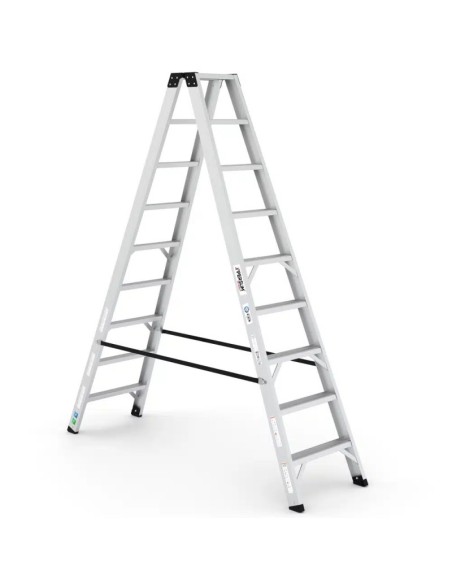 Escalera profesional OLYMPUS de tijera doble subida de 4 a 10 peldaños | PERSUM