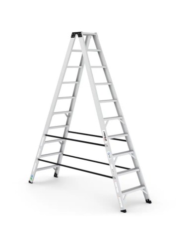 Escalera profesional OLYMPUS de tijera doble subida de 4 a 10 peldaños | PERSUM