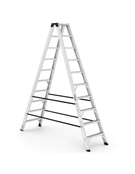 Escalera profesional OLYMPUS de tijera doble subida de 4 a 10 peldaños | PERSUM