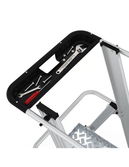 Escada profissional Artis Plus com rodas de 4 a 14 degraus - PERSUM