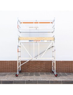 Andamio plegable de aluminio 75x190 - 3,85 m Altura de trabajo con rodapié 2