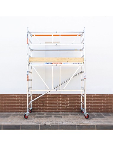 Andamio plegable de aluminio 75x190 - 3,85 m Altura de trabajo con rodapié