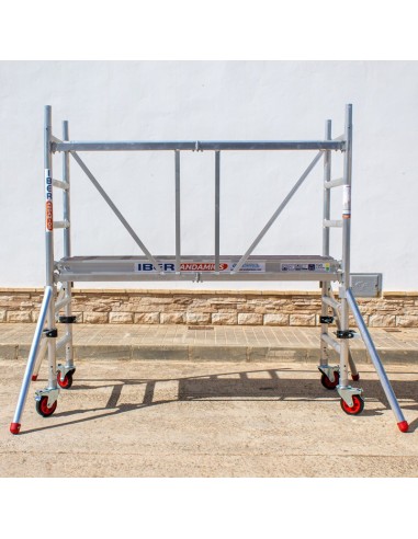 Andamio plegable 75x190x3m sin trampilla y estabilizadores MINISTAB