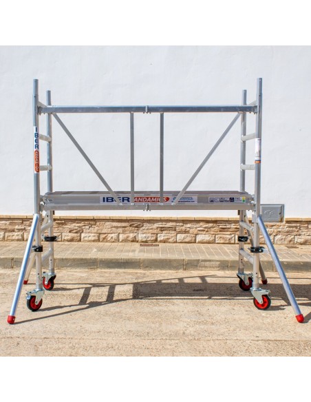 Andamio plegable 75x190x3m sin trampilla y estabilizadores MINISTAB
