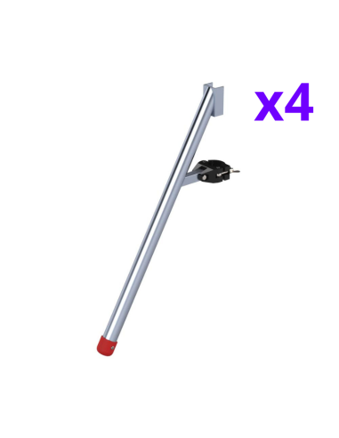 Andamio plegable de aluminio 75x190 - 3 m Altura de trabajo con trampilla y estabilizadores MINISTAB