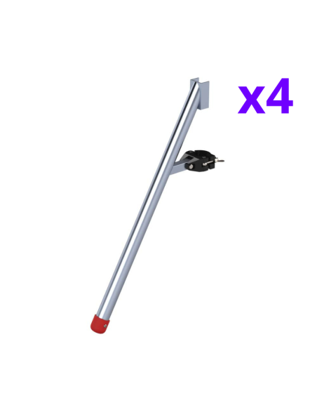 Andamio plegable de aluminio 75x190 - 3 m Altura de trabajo con trampilla y estabilizadores MINISTAB