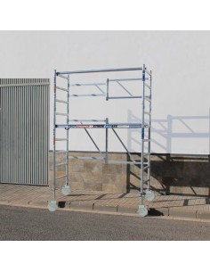 Andaime dobrável em alumínio 75x190 4,00m altura de trabalho com rodas de borracha 500KG - XTREM 2